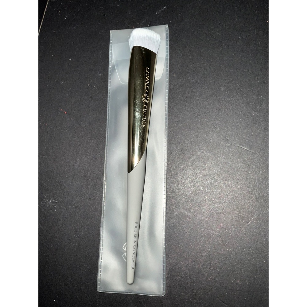 Complex Culture Precision Concealer Brush Angled Vegan Gold face makeup